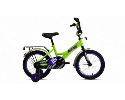 Велосипед 16 Altair Kids ярко-зеленый/фиолетовый 2020-2021 Акция
