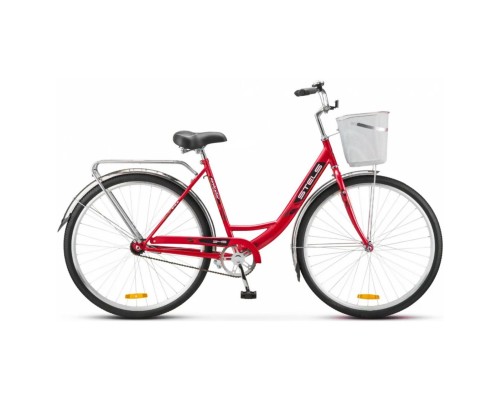 Велосипед 28 дорожный Stels Navigator 345 Lady Z010 1 ск р.20+корзина красный
