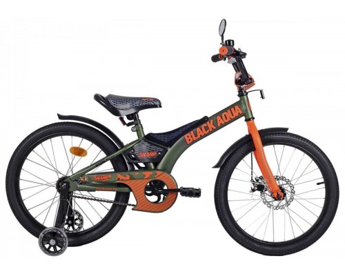 Велосипед 20 Black Aqua Sharp 1 ск D (хаки-оранжевый) Акция