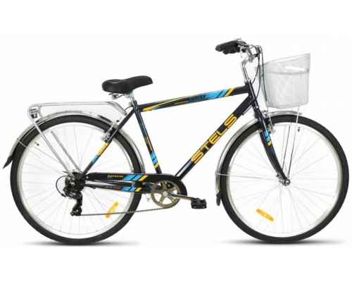 Велосипед 28 дорожный Stels Navigator 350 G 7 ск+ корзина черный