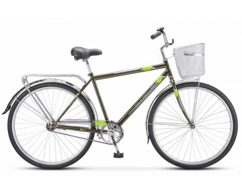 Велосипед 28 дорожный Stels Navigator 300 С Z010 1 ск р.20+корзина оливковый