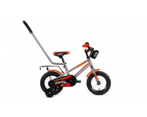 Велосипед 12 FORWARD Meteor 1ск серый/оранжевый 2022