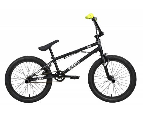 Велосипед 20 BMX Stark Madness 2 черный матовый/серебристый/черный 2024