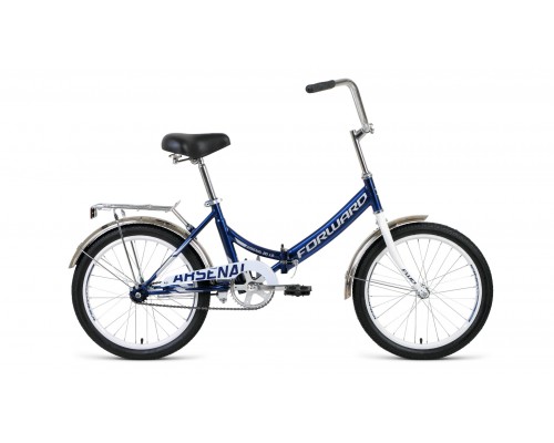 Велосипед 20 скл  FORWARD ARSENAL 1.0 1ск р.14 темно-синий/серый 2019-2020