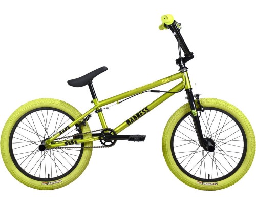 Велосипед 20 BMX Stark Madness 3 зеленый металлик/черный зеленый/хаки 2024