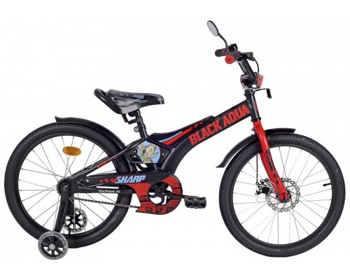 Велосипед 20 Black Aqua Sharp 1 ск (черно-красный) Акция