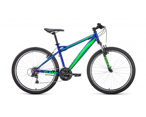 Велосипед 26 FORWARD FLASH 1.0 21 ск р.19 синий/ярко-зеленый 2020-2021