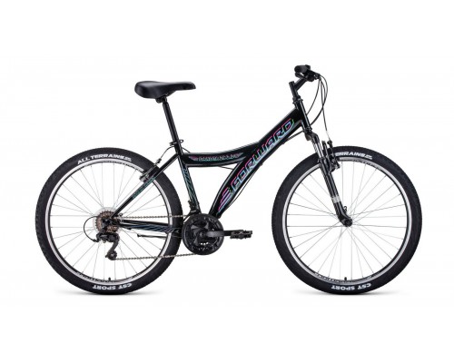 Велосипед 26 FORWARD Dakota 2.0 18 ск р.16,5 черный/голубой 2020-2021