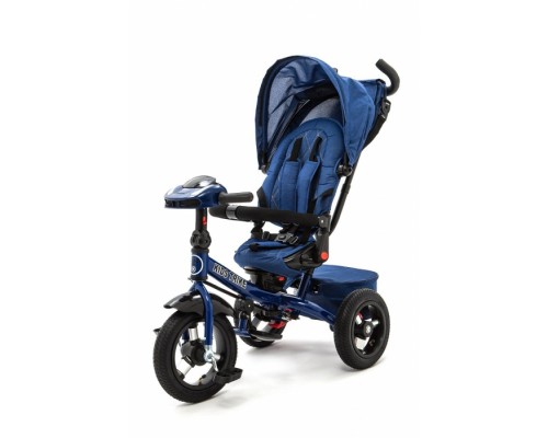 Велосипед 3-х кол. Kids Trike LUX 6088A12M 12/10 (Надув. колеса) (Муз.Панель) темно-синий Акция