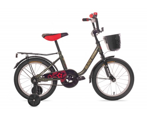 Велосипед 14 Black Aqua 1404 с корзинкой (хаки) Акция