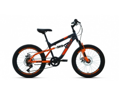 Велосипед 20 Altair MTB FS D 6ск р.14 2х темно-серый/оранжевый 2022 Акция