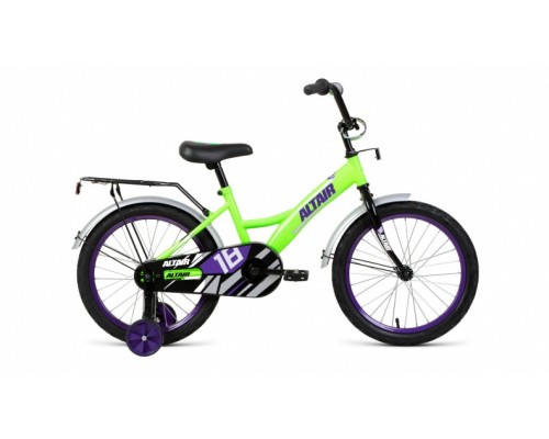 Велосипед 18 Altair Kids ярко-зеленый/фиолетовый 2020-2021 Акция