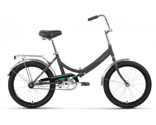 Велосипед 20 скл  FORWARD ARSENAL 1.0 1ск р.14 темно-серый/бирюзовый 2022