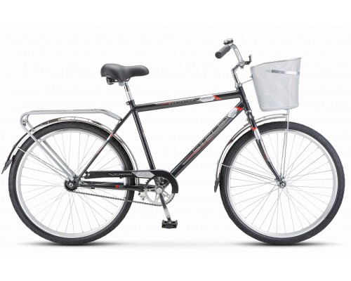Велосипед 26 дорожный Stels Navigator 200 C Z010 1 ск р.19+корзина темно-серый