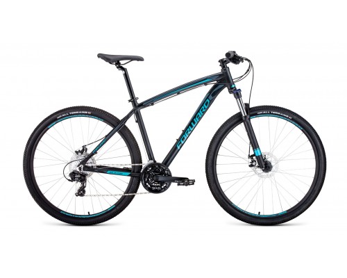 Велосипед 29 FORWARD Next 2.0 Disc 24ск р.17 AL черный/бирюзовый 2019-2020  Акция