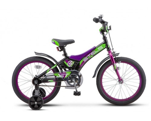 Велосипед 18 Stels Jet Z010 1 ск черный/фиолетовый