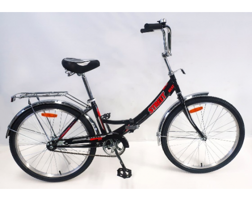 Велосипед 24 скл Black Aqua Street Beat 141 1 ск р.16 черный-красный