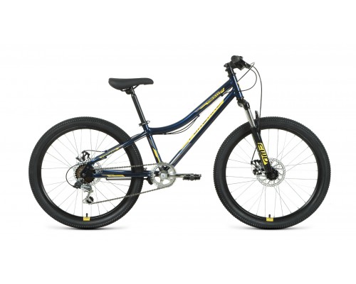 Велосипед 24 FORWARD TITAN 2.0 D 6 ск р.12 темно-синий/золотой 2022