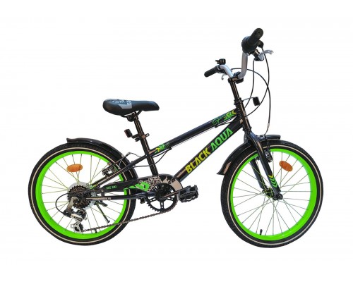 Велосипед 20 Black Aqua Sport 6 ск (графитово-зеленый)
