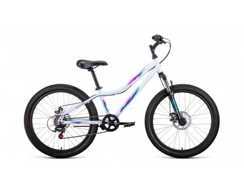 Велосипед 24 FORWARD Iris 2.0 D 6 ск р.12 белый/розовый 2022