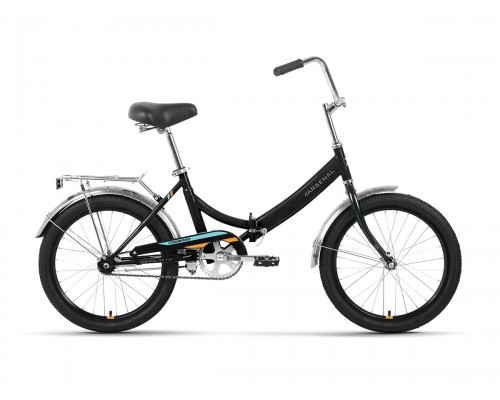 Велосипед 20 скл  FORWARD ARSENAL 1.0 1ск р.14 черный/оранжевый 2022