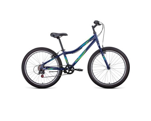 Велосипед 24 FORWARD Iris 1.0 FR 6 ск р.12 темно-синий 2023