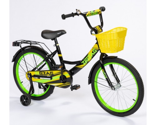 Велосипед 20 Zigzag Classic черно/желтый/зеленый Акция