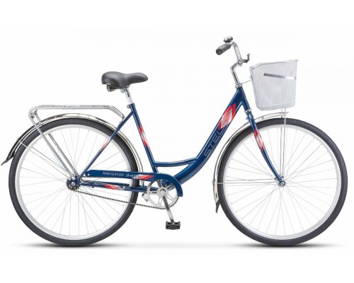 Велосипед 28 дорожный Stels Navigator 345 Lady Z010 1 ск р.20+корзина синий