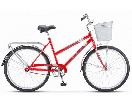 Велосипед 26 дорожный Stels Navigator 205 C Lady Z010 1 ск р.19+корзина красный