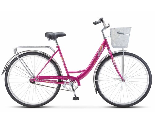 Велосипед 28 дорожный Stels Navigator 345 С 1ск + корзина пурпурный