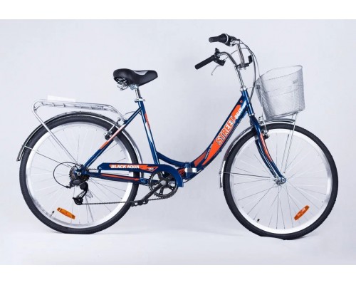 Велосипед 26 скл Black Aqua Street Beat  6 ск р.19 синий +корзина