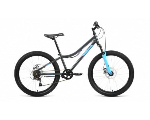 Велосипед 24 Altair MTB HT 2.0 D 6 ск  р.12 темно-серый/голубой 2022