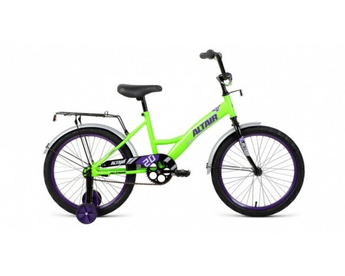 Велосипед 20 Altair Kids 1 ск р.13 ярко-зеленый/фиолетовый 2022 Акция
