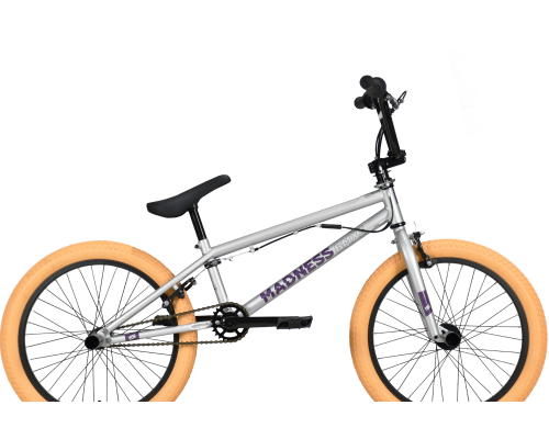 Велосипед 20 BMX Stark Madness 3 серебристый/фиолетовый/кремовый 2023