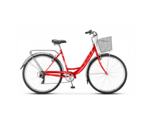 Велосипед 28 дорожный Stels Navigator 395 7 ск р. 20 + корзина красный