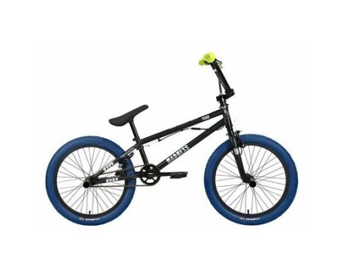 Велосипед 20 BMX Stark Madness 2 черный матовый/серебристый/темно-синий 2024