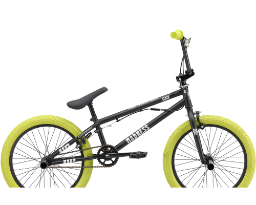 Велосипед 20 BMX Stark Madness 2 черный матовый/серебристый/хаки 2024