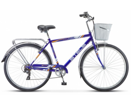Велосипед 28 дорожный Stels Navigator 350 Gent Z010 7 ск р.20+корзина синий
