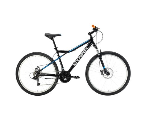 Велосипед горный 27,5 Stark Slash 27.1 D  21 ск р. 16  AL черный/голубой 2022